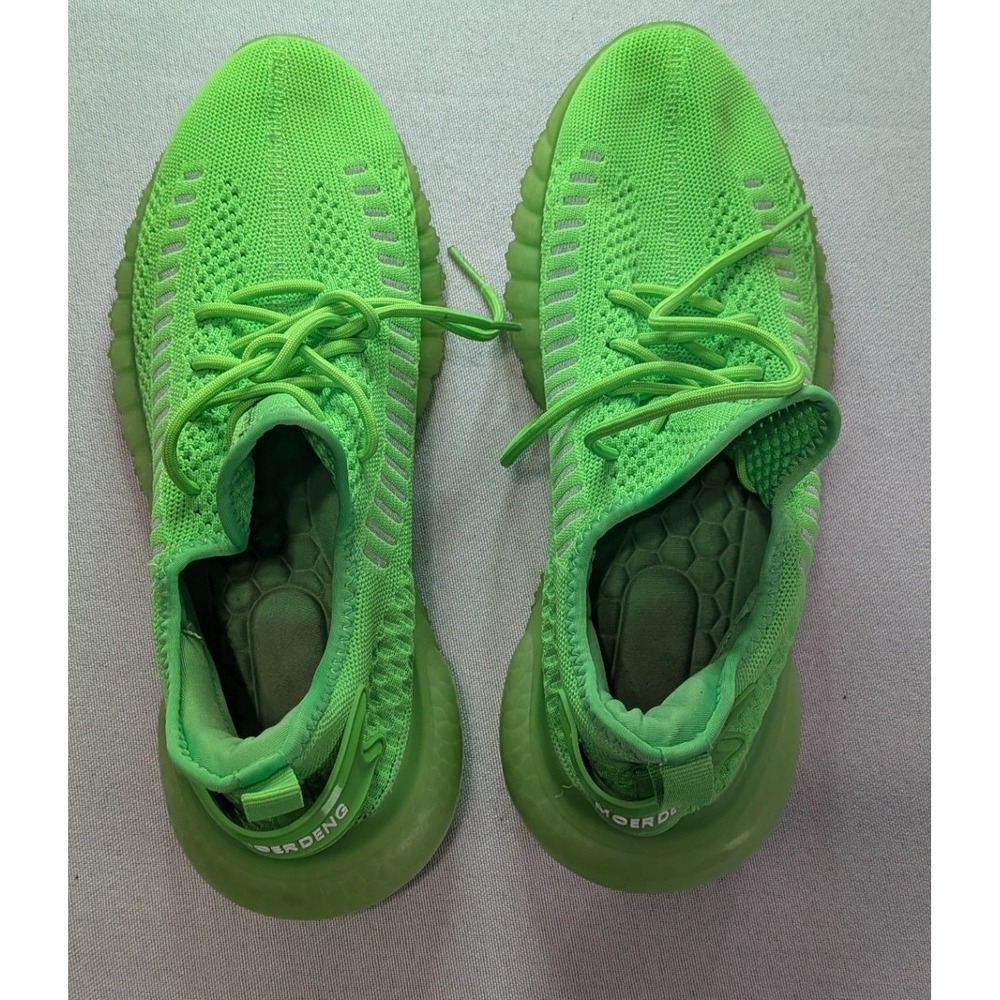 Moerdeng Sneakers Mens 12.5in Neon Green Good Knit Athletic Running Shoes